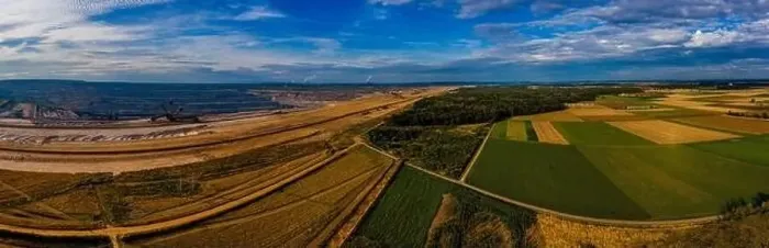 Framed Print : Panoramic view of Hambach surface mine and Hambach Forest, Germany. Drone photography Framed Print : Panoramic view of Hambach surface mine and Hambach Forest, Germany. Drone photography