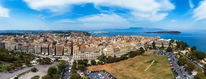 Framed Print : Panoramic view of Kerkyra, capital of Corfu island Framed Print : Panoramic view of Kerkyra, capital of Corfu island