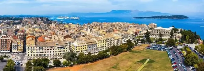 Framed Print : Panoramic view of Kerkyra, capital of Corfu island Framed Print : Panoramic view of Kerkyra, capital of Corfu island