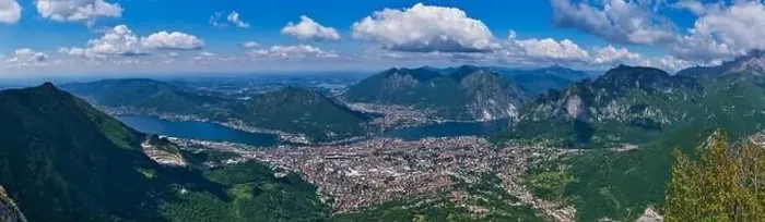 Framed Print : Panoramic view of Lecco and Como Lake from Piani d'Erna, Lombardy, Italy Framed Print : Panoramic view of Lecco and Como Lake from Piani d'Erna, Lombardy, Italy