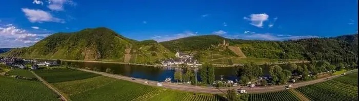 Framed Print : Panoramic view of the Moselle vineyards near Beilstein Framed Print : Panoramic view of the Moselle vineyards near Beilstein