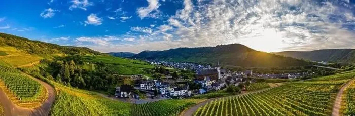 Framed Print : Panoramic view of the Moselle vineyards near Bruttig-Fankel Framed Print : Panoramic view of the Moselle vineyards near Bruttig-Fankel
