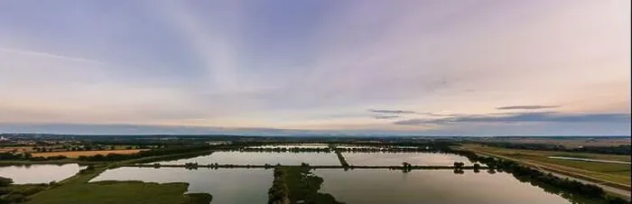 Framed Print : Panoramic view of the nature reserve near Lubomia in Poland. Drone photography