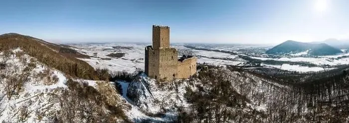 Framed Print : Panoramic view of the Ortenburg castle in the Vosges. Aerial view, drone shooting. Winter, Snow lies on the mountains Framed Print : Panoramic view of the Ortenburg castle in the Vosges. Aerial view, drone shooting. Winter, Snow lies on the mountains