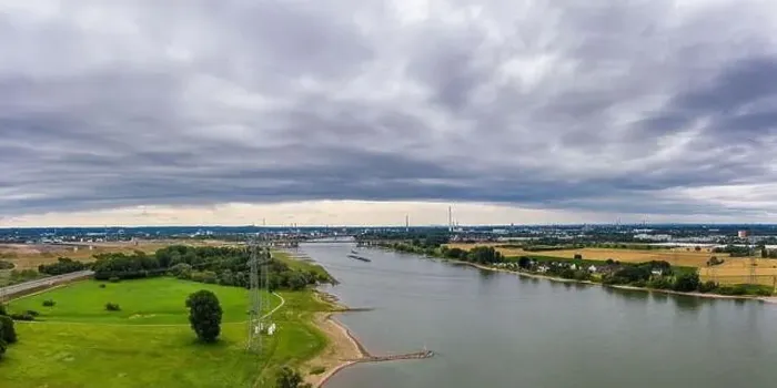 Framed Print : Panoramic view of the Rhine motorway bridge near Leverkusen, Germany. Drone photography Framed Print : Panoramic view of the Rhine motorway bridge near Leverkusen, Germany. Drone photography