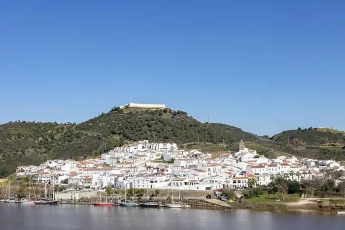Framed Print : Panoramic view of Sanlucar de Guadiana village in Huelva Framed Print : Panoramic view of Sanlucar de Guadiana village in Huelva