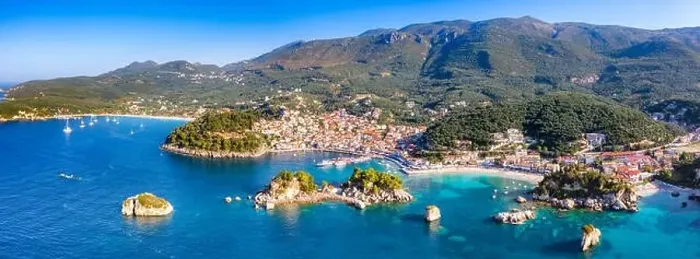 Framed Print : Panoramic view of scenic Parga city, Greece Framed Print : Panoramic view of scenic Parga city, Greece