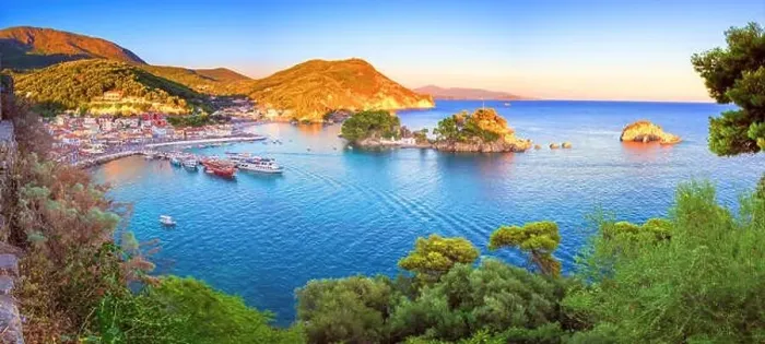 Framed Print : Panoramic view of scenic Parga city, Greece Framed Print : Panoramic view of scenic Parga city, Greece