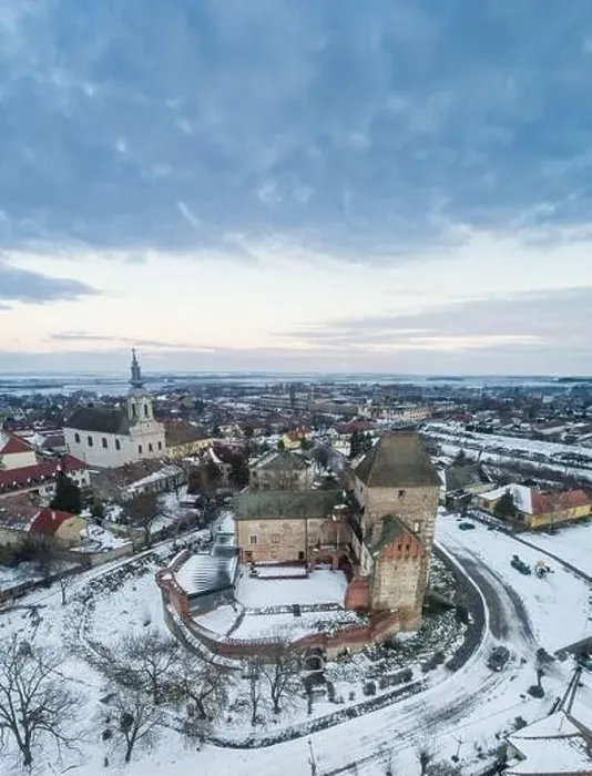 Framed Print : Panoramic view of Simontornya at winter Framed Print : Panoramic view of Simontornya at winter
