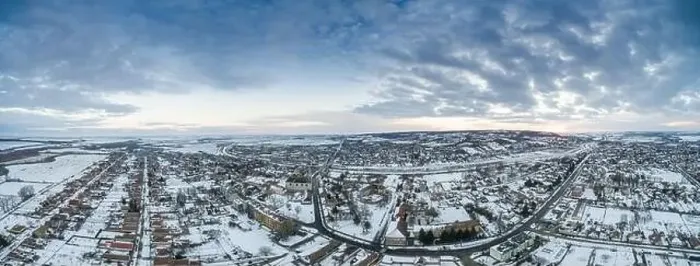 Framed Print : Panoramic view of Simontornya at winter Framed Print : Panoramic view of Simontornya at winter