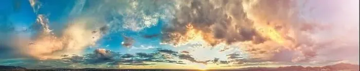Framed Print : Panoramic view of sunset sky from a drone Framed Print : Panoramic view of sunset sky from a drone