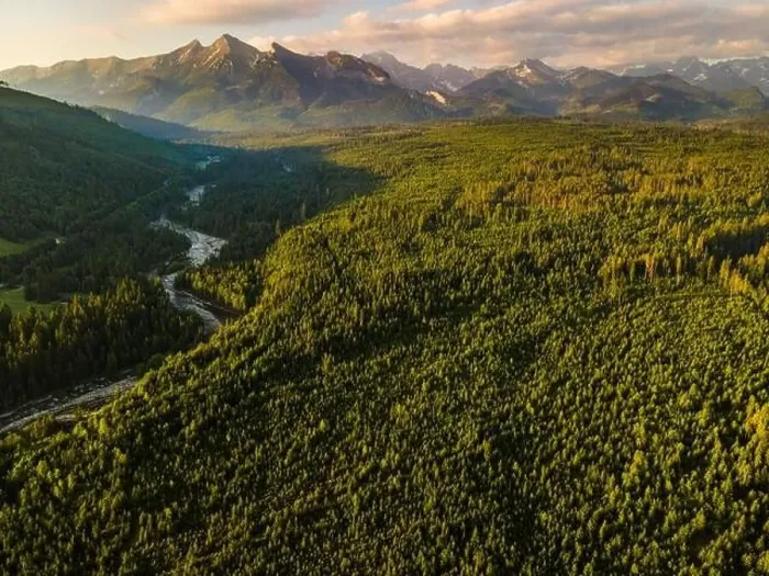 Framed Print : Panoramic View Over Tatra Mountains Landscape at Sunrise. Aerial Drone View Framed Print : Panoramic View Over Tatra Mountains Landscape at Sunrise. Aerial Drone View