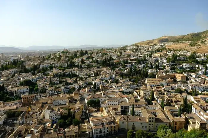 Framed Print : Panoramic view of the town of Granada in Spain