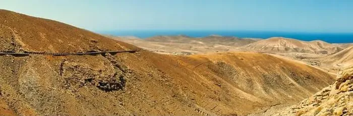 Framed Print : panoramic view of the volcanic landscape of Fuerteventura Framed Print : panoramic view of the volcanic landscape of Fuerteventura