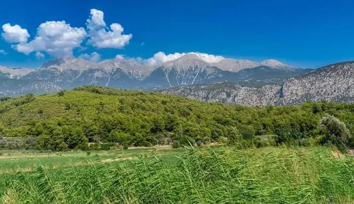 Framed Print : Panoramic view of the White Mountains (Ak daglar) between Fethiye and Kas in the Mediterranean region of Turkey Framed Print : Panoramic view of the White Mountains (Ak daglar) between Fethiye and Kas in the Mediterranean region of Turkey