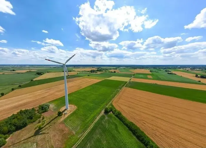 Framed Print : Panoramic view of wind farm or wind park Framed Print : Panoramic view of wind farm or wind park