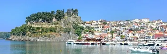 Framed Print : Parga, Greece - 17 May 2022: the touristic village of Parga on Greece Framed Print : Parga, Greece - 17 May 2022: the touristic village of Parga on Greece
