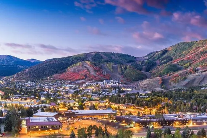 Framed Print : Park City, Utah, USA downtown in autumn at dusk Framed Print : Park City, Utah, USA downtown in autumn at dusk
