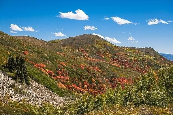 Park City, Utah, USA scenic landscape in Wasatch Back during autumn