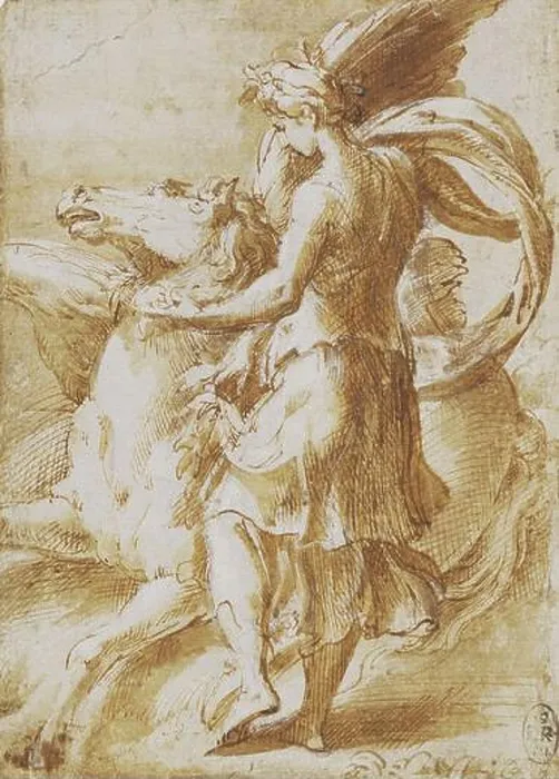 Framed Print : Parmigianino - Saturn and Philyra c.1534, Framed Print : Parmigianino - Saturn and Philyra c.1534,