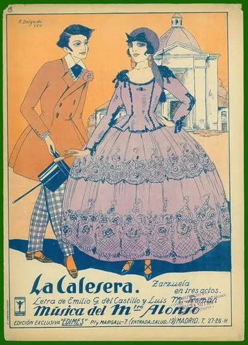 Framed Print : Partitura musical de la zarzuela La Calesera, de Francisco Alonso. Año 1925 Framed Print : Partitura musical de la zarzuela La Calesera, de Francisco Alonso. Año 1925