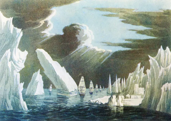 Framed Print : Passage through the ice, June 1818 Framed Print : Passage through the ice, June 1818