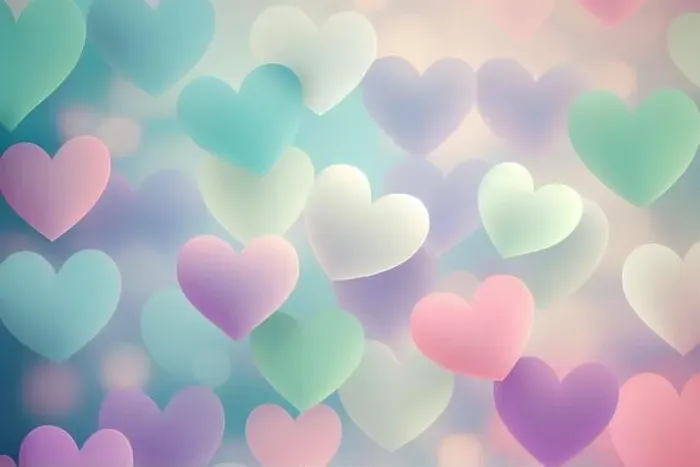 Framed Print : pastel colored hearts as Valentine's Day background Framed Print : pastel colored hearts as Valentine's Day background