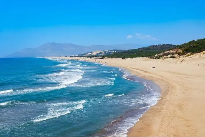 Framed Print : Patara yellow sand beach aerial panoramic view in Antalya Province, Turkey Framed Print : Patara yellow sand beach aerial panoramic view in Antalya Province, Turkey