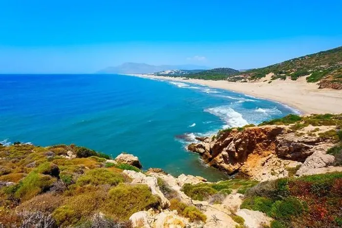 Framed Print : Patara yellow sand beach aerial panoramic view in Antalya Province, Turkey Framed Print : Patara yellow sand beach aerial panoramic view in Antalya Province, Turkey