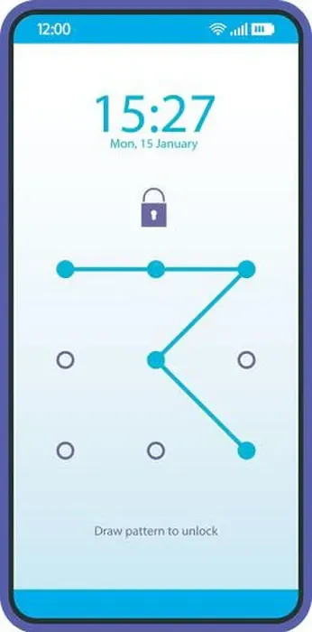 Framed Print : Pattern lock smartphone interface vector template Framed Print : Pattern lock smartphone interface vector template