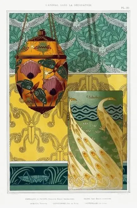 Framed Print : Peacock-Butterfly / Illustration from L'animal dans la decoration (1897) by Maurice Pillard Verneuil Framed Print : Peacock-Butterfly / Illustration from L'animal dans la decoration (1897) by Maurice Pillard Verneuil