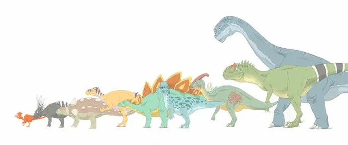 Framed Print : Pencil drawing illustrating various dinosaurs and their comparative sizes Framed Print : Pencil drawing illustrating various dinosaurs and their comparative sizes