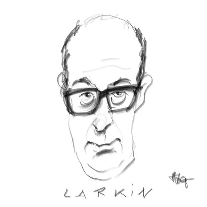 Framed Print : Pencil Portrait of the Poet Larkin Framed Print : Pencil Portrait of the Poet Larkin