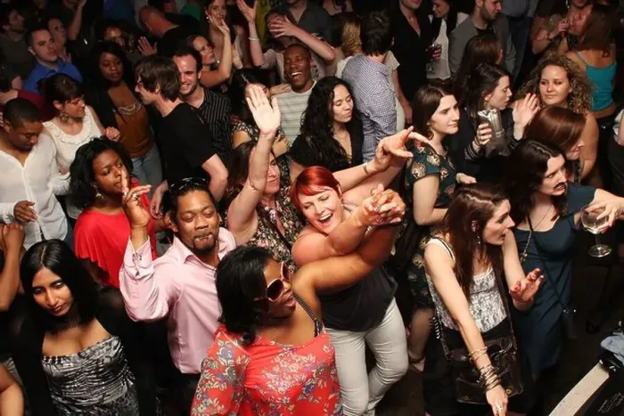 Framed Print : People are dancing in a night club in London Framed Print : People are dancing in a night club in London