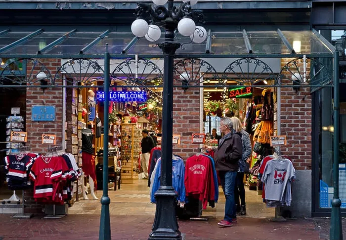 Framed Print : People shopping at one of the tourist shops the Gastown neighbourhood of Vancouver Framed Print : People shopping at one of the tourist shops the Gastown neighbourhood of Vancouver