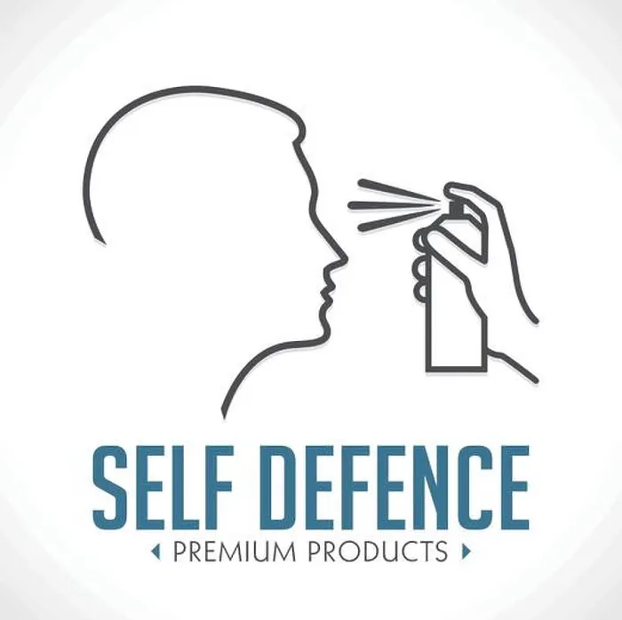 Framed Print : Pepper spray - self defence concept logo Framed Print : Pepper spray - self defence concept logo