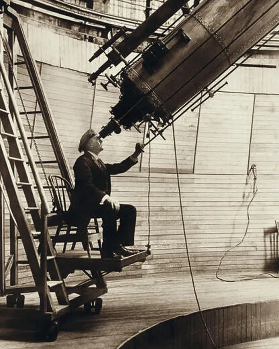 Framed Print : Percival Lowell observing Venus from the Lowell Observatory in 1914 Framed Print : Percival Lowell observing Venus from the Lowell Observatory in 1914