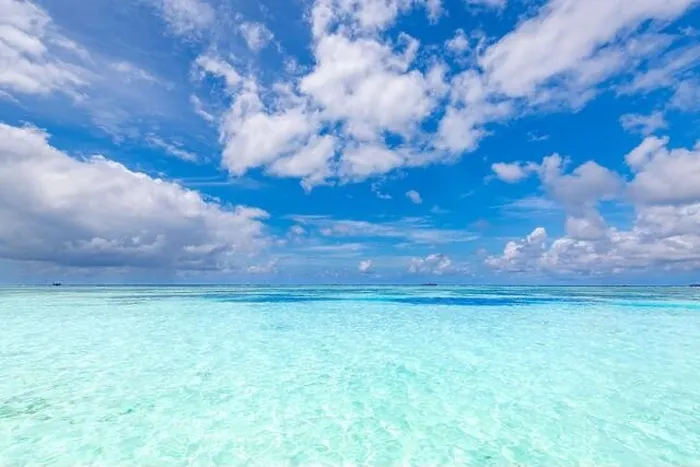 Framed Print : Perfect sky and water of ocean. Tropical sea under the blue sky Framed Print : Perfect sky and water of ocean. Tropical sea under the blue sky