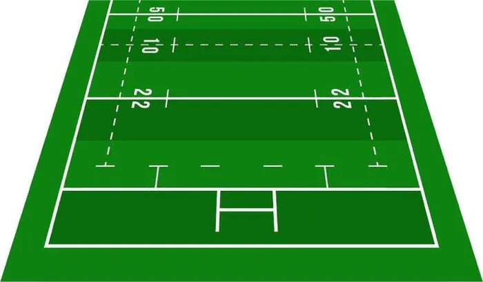 Framed Print : Perspective green rugby half field. View from front. Rugby field with line template. Vector illustration stadium Framed Print : Perspective green rugby half field. View from front. Rugby field with line template. Vector illustration stadium