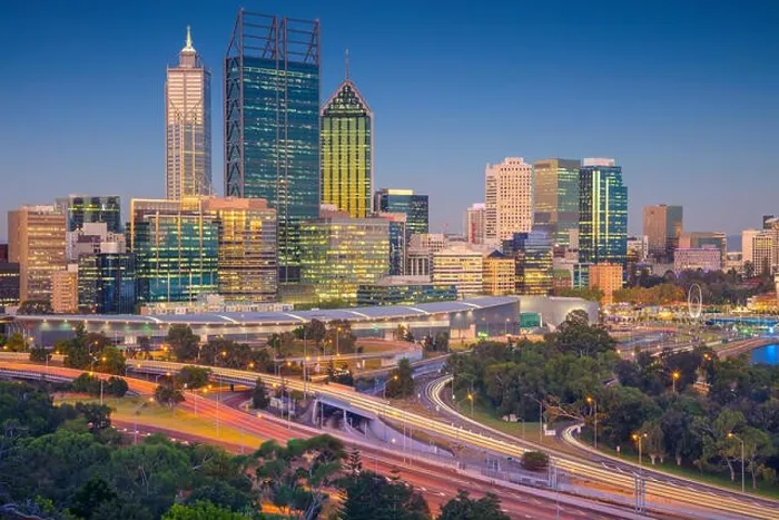 Framed Print : Perth. Cityscape image of Perth skyline, Australia during sunset Framed Print : Perth. Cityscape image of Perth skyline, Australia during sunset