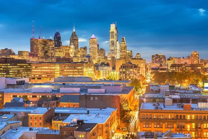 Framed Print : Philadelphia, Pennsylvania, USA skyline over Center City at dusk Framed Print : Philadelphia, Pennsylvania, USA skyline over Center City at dusk