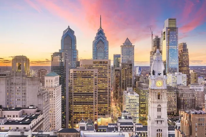 Framed Print : Philadelphia, Pennsylvania, USA skyline over Center City at sunset Framed Print : Philadelphia, Pennsylvania, USA skyline over Center City at sunset