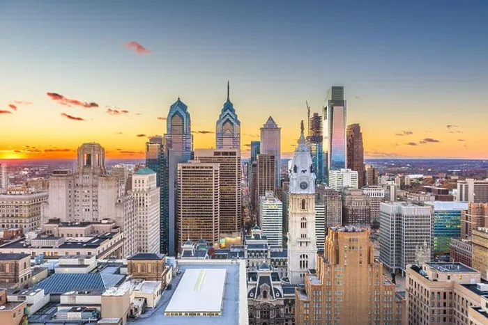 Framed Print : Philadelphia, Pennsylvania, USA skyline over Center City at sunset Framed Print : Philadelphia, Pennsylvania, USA skyline over Center City at sunset