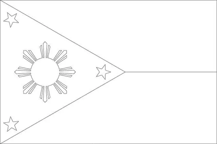 Framed Print : Philippines flag - thin black vector outline wireframe isolated on white background. Ready for colouring Framed Print : Philippines flag - thin black vector outline wireframe isolated on white background. Ready for colouring