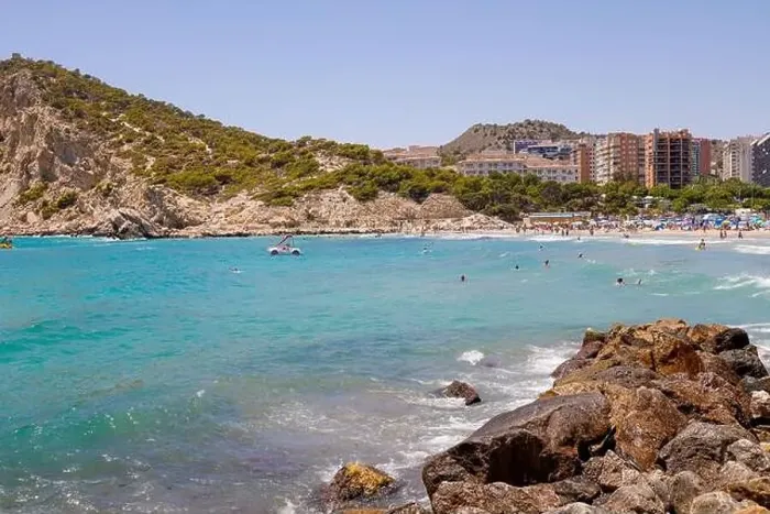 Framed Print : Photo of the city of Benidorm in Spain in the summer time showing the beach known locally as Playa de Finestrat Framed Print : Photo of the city of Benidorm in Spain in the summer time showing the beach known locally as Playa de Finestrat