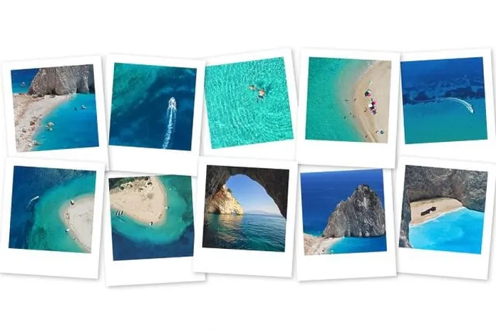 Framed Print : Photo collage Greece. Greek Islands. Zakynthos, Marathonisi, Blue Caves, Navagio Beach. Travel concept Framed Print : Photo collage Greece. Greek Islands. Zakynthos, Marathonisi, Blue Caves, Navagio Beach. Travel concept