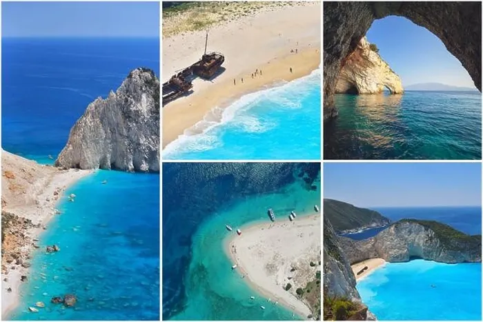 Framed Print : Photo collage Greece. Greek Islands. Zakynthos, Marathonisi, Blue Caves, Navagio Beach. Travel concept Framed Print : Photo collage Greece. Greek Islands. Zakynthos, Marathonisi, Blue Caves, Navagio Beach. Travel concept