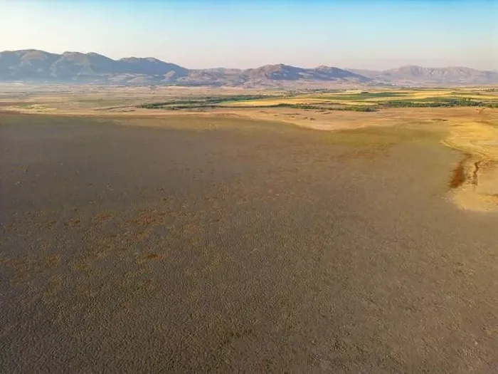 Framed Print : Photo of Karatas lake in Burdur dried up due to drought caused by global warming Framed Print : Photo of Karatas lake in Burdur dried up due to drought caused by global warming