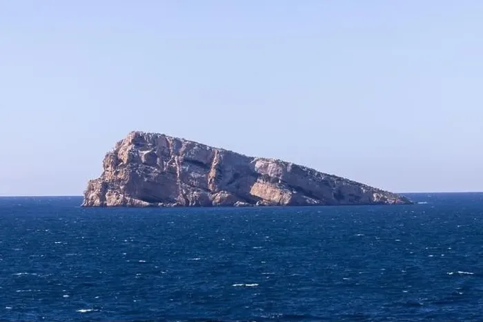 Framed Print : Photo of the town of Benidorm in Spain showing the rock in the middle of the ocean known as Isla de Benidorm or Mirador Framed Print : Photo of the town of Benidorm in Spain showing the rock in the middle of the ocean known as Isla de Benidorm or Mirador