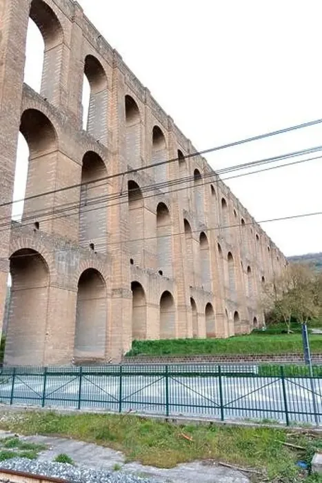 Framed Print : Photograph taken at the Carolino Aqueduct, Caserta, Italy, featuring a view of the structure Framed Print : Photograph taken at the Carolino Aqueduct, Caserta, Italy, featuring a view of the structure